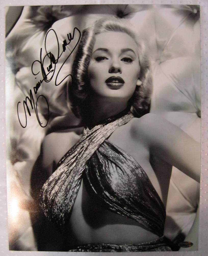 Playboy model/actress Mamie Van Doren autograph signed 16x20 Photo OC COA + Holo