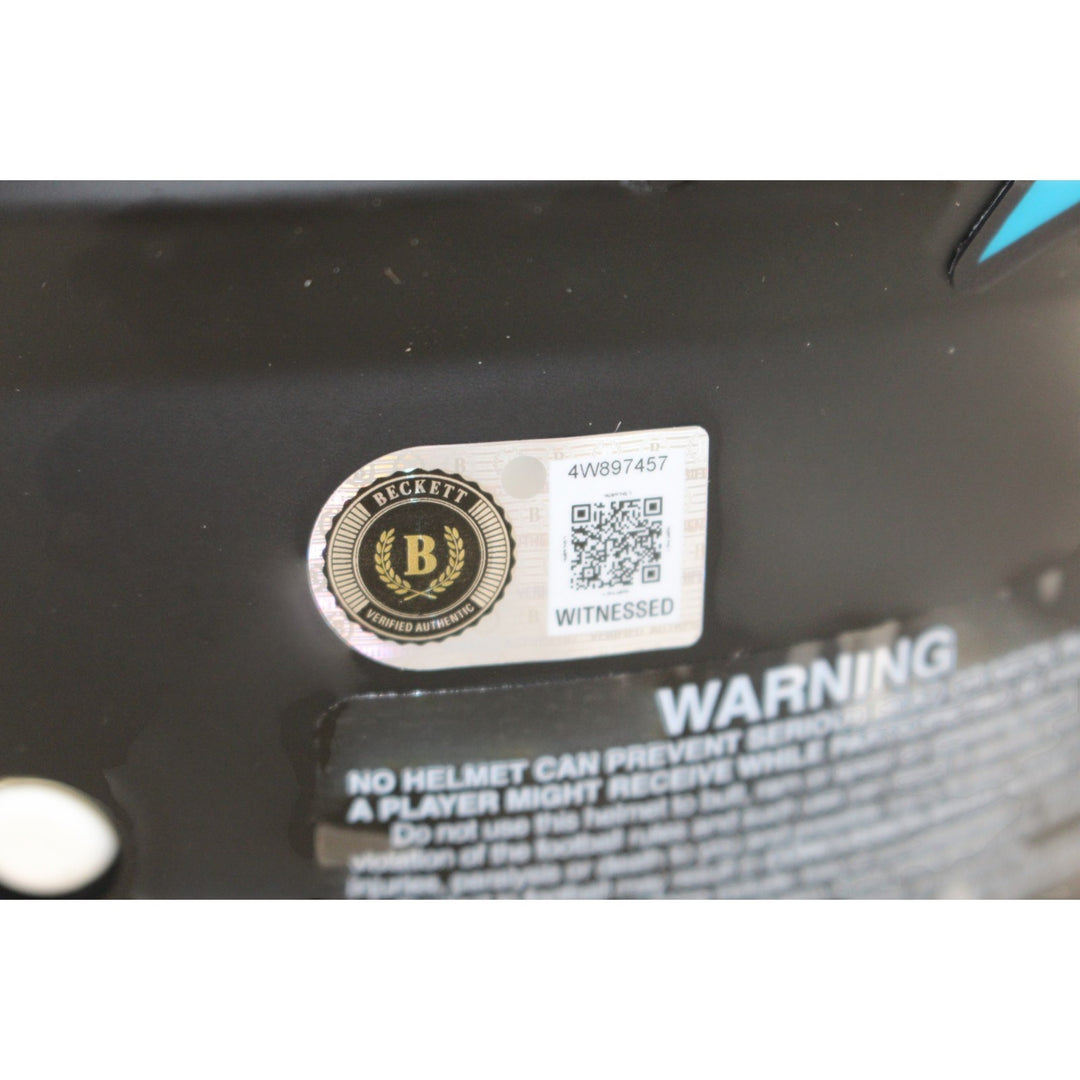 Luke Kuechly Autographed Carolina Panthers Authentic Alt Helmet Beckett W 56881