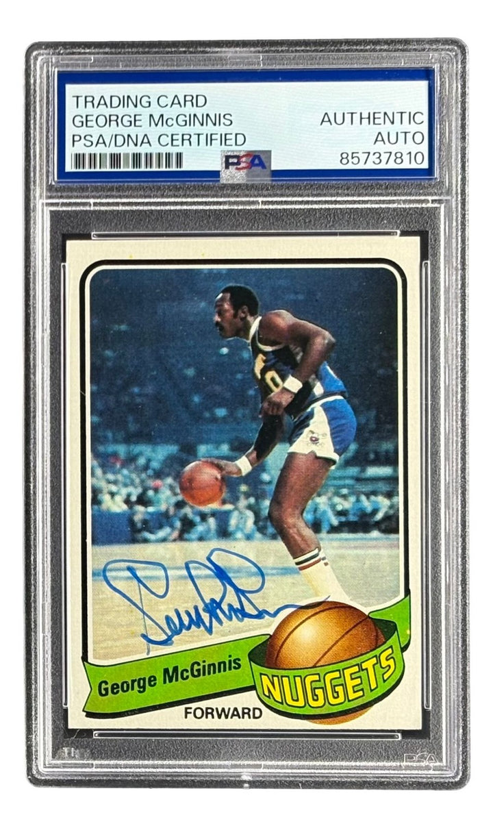 George McGinnis Signed 1979/80 Topps #125 Nuggets Trading Card PSA/DNA