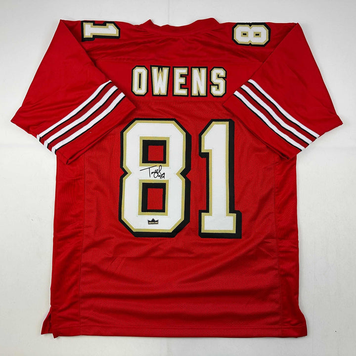 Facsimile Autographed Terrell Owens San Francisco Red Reprint Jersey Men's XL