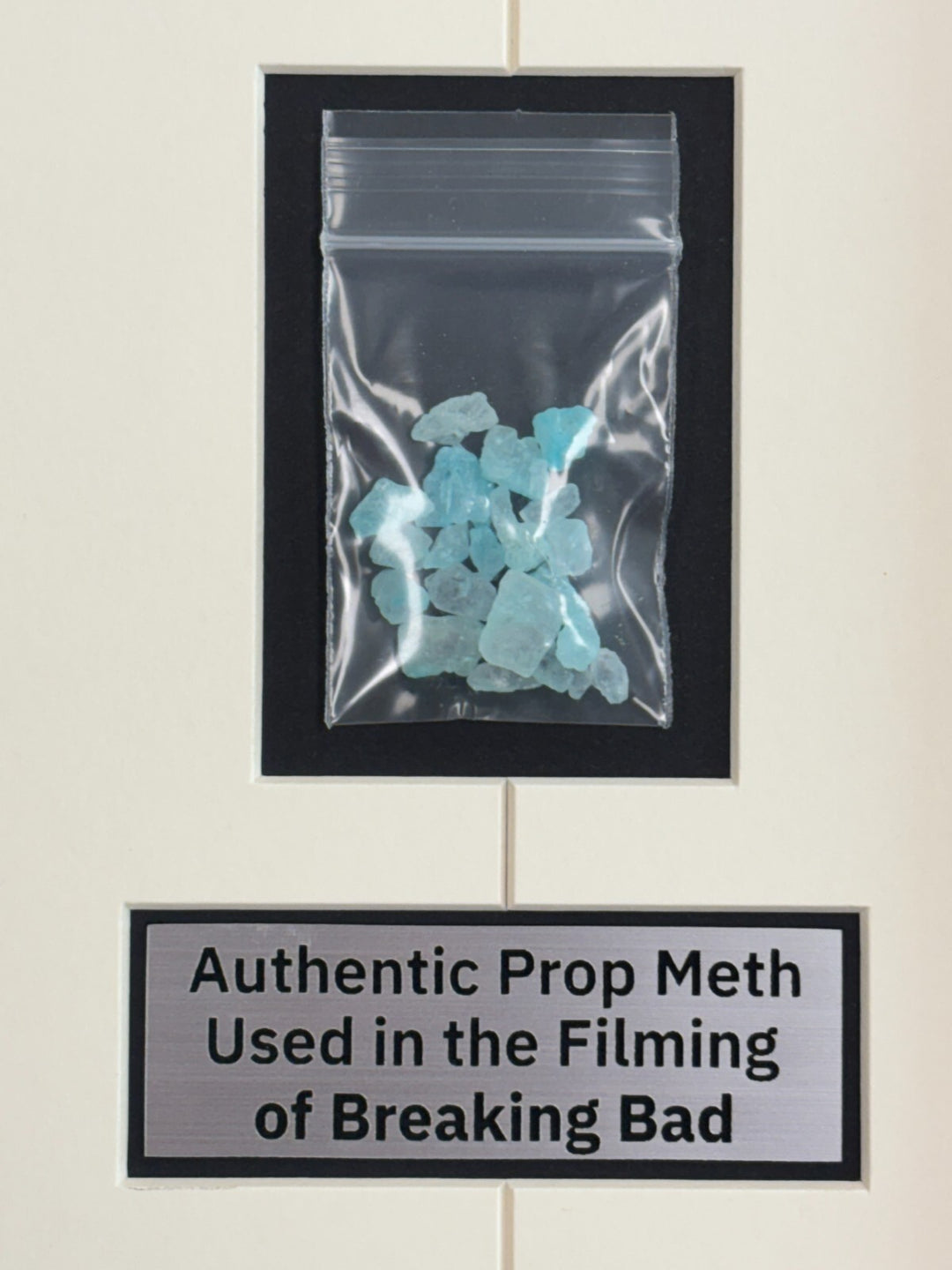 Breaking Bad Authentic Screen Used Prop Meth Blue Sky Memorabilia Framed Collage