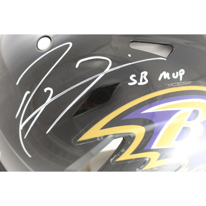 Ray Lewis Autographed Baltimore Ravens Authentic SB MVP Helmet Beckett 50896