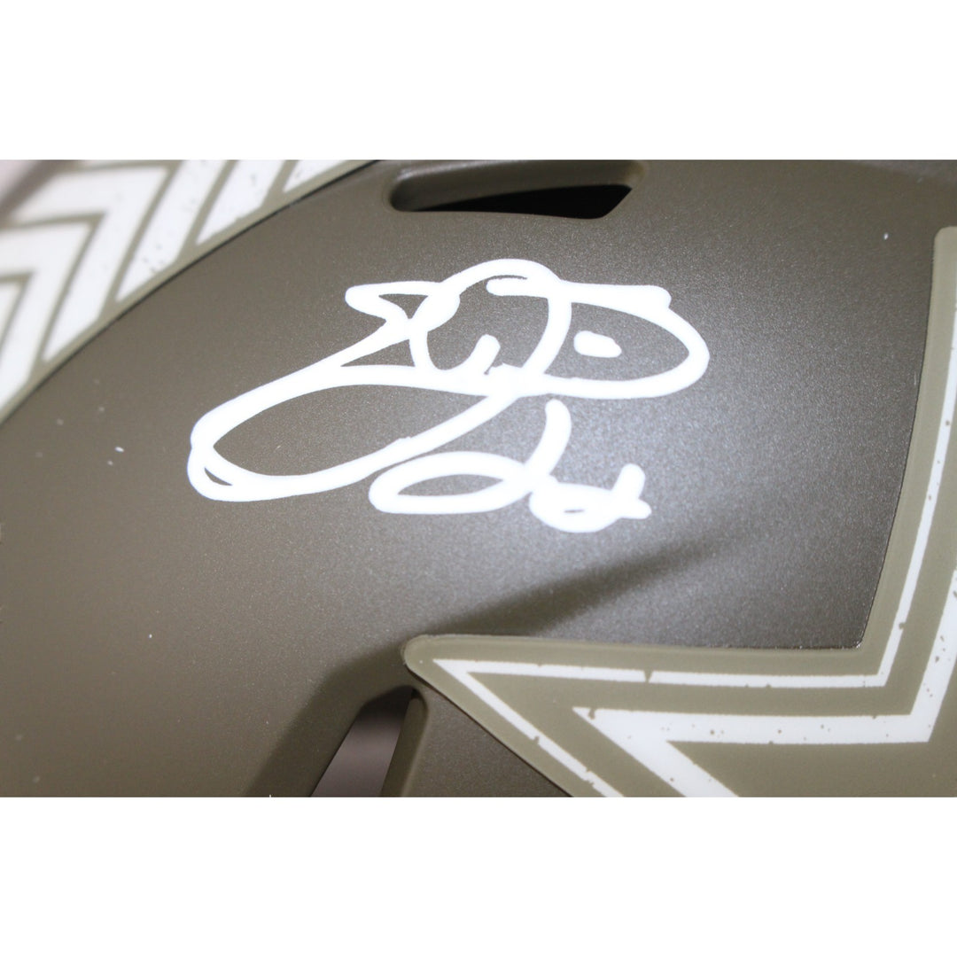 Emmitt Smith Autographed Dallas Cowboys 2022 STS Mini Helmet Beckett 53673
