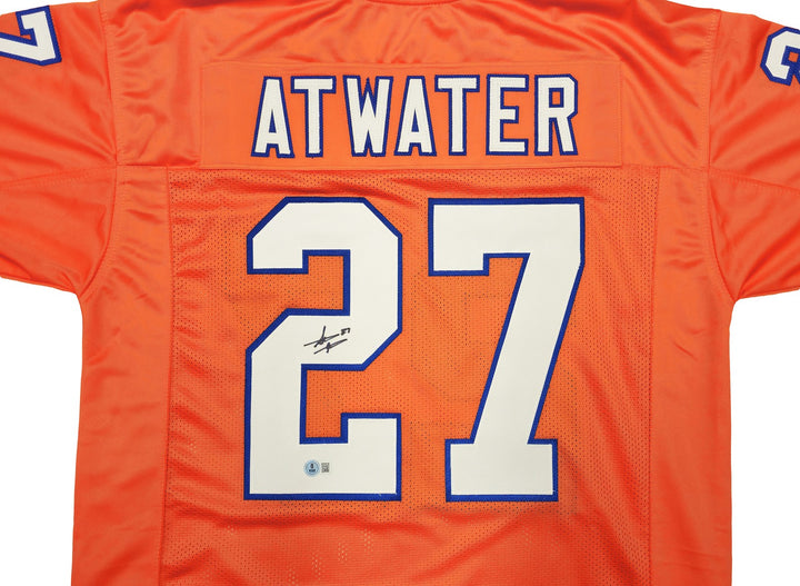 Denver Broncos Steve Atwater Signed Orange Jersey Beckett Witness