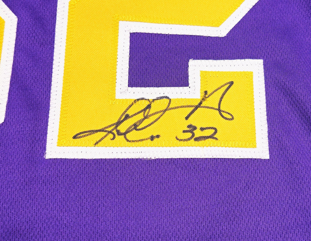 Utah Jazz Karl Malone Autographed Signed Purple Jersey JSA