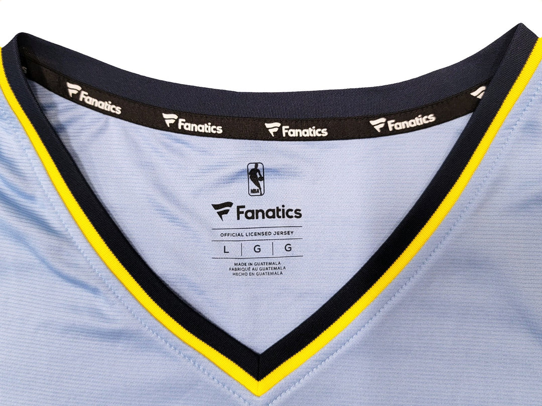 Memphis Grizzlies Ja Morant Signed Light Blue Fanatics Jersey Size L JSA