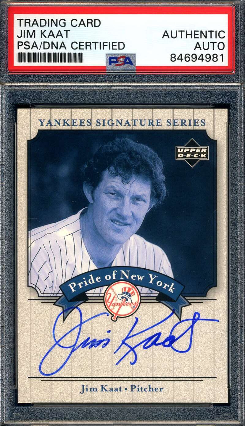 Jim Kaat PSA DNA Signed 2003 Upper Deck Pride of New York Autograph