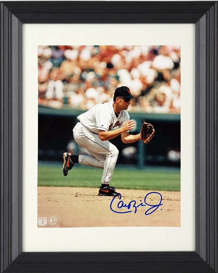Cal Ripken, Jr. signed Orioles MLB 8x10 Photo Dings Framed- COA /A.A.U. Cert/HOF