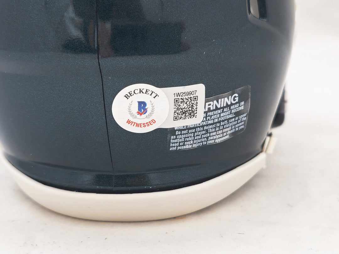 LeSean McCoy Signed Philadelphia Eagles Green Speed Mini Helmet Beckett Wit