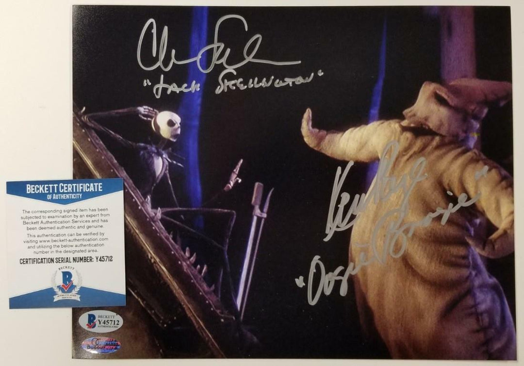 Chris Sarandon Ken Page signed Nightmare Before Christmas 8x10 Photo BAS Beckett