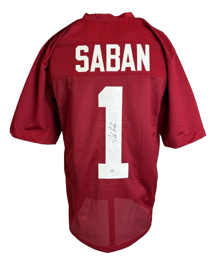 Nick Saban Alabama Signed Crimson Football Jersey PSA/DNA