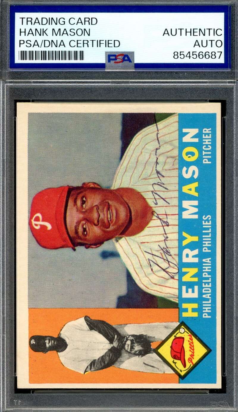 Hank Mason PSA DNA Vintage Signed 1960 Topps Autograph