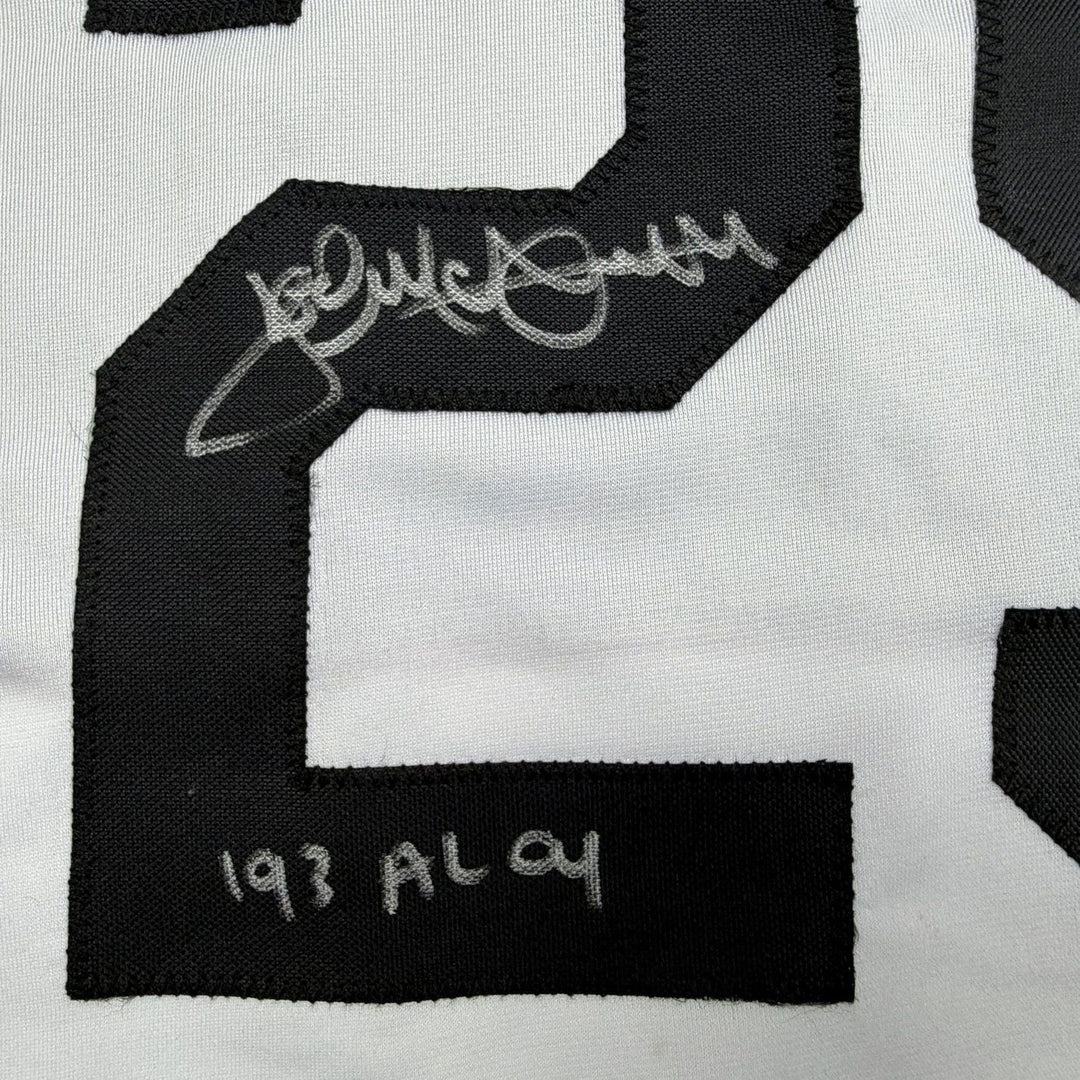 Framed Autographed/Signed Jack McDowell 35x39 Chicago White Jersey BAS COA
