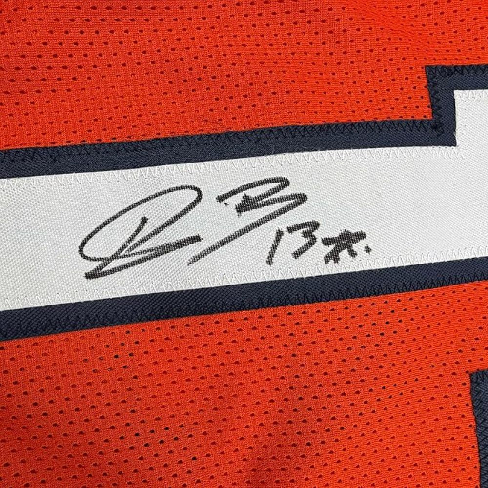 Framed Autographed/Signed Pat Bryant II 35x39 Denver Orange Cut Jersey JSA COA