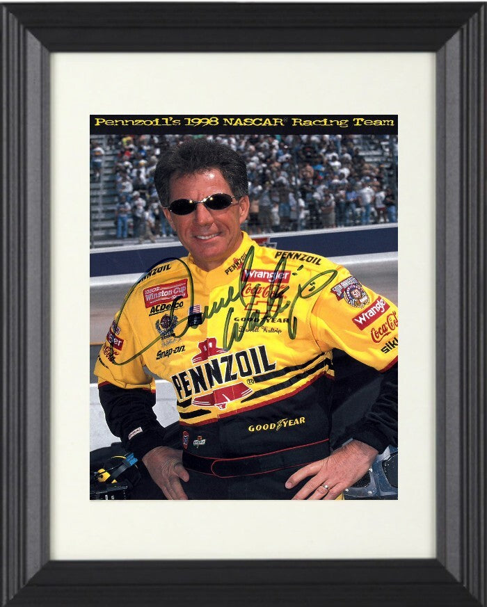 Darrell Waltrip signed NASCAR 1998 Pennzoil Racing Team 8x10 Photo Framed- COA