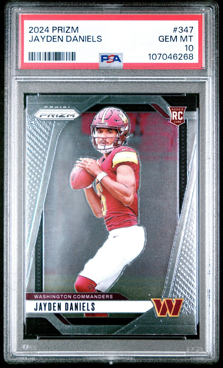 Graded 2024 Panini Prizm Jayden Daniels #347 Rookie RC Football Card PSA 10