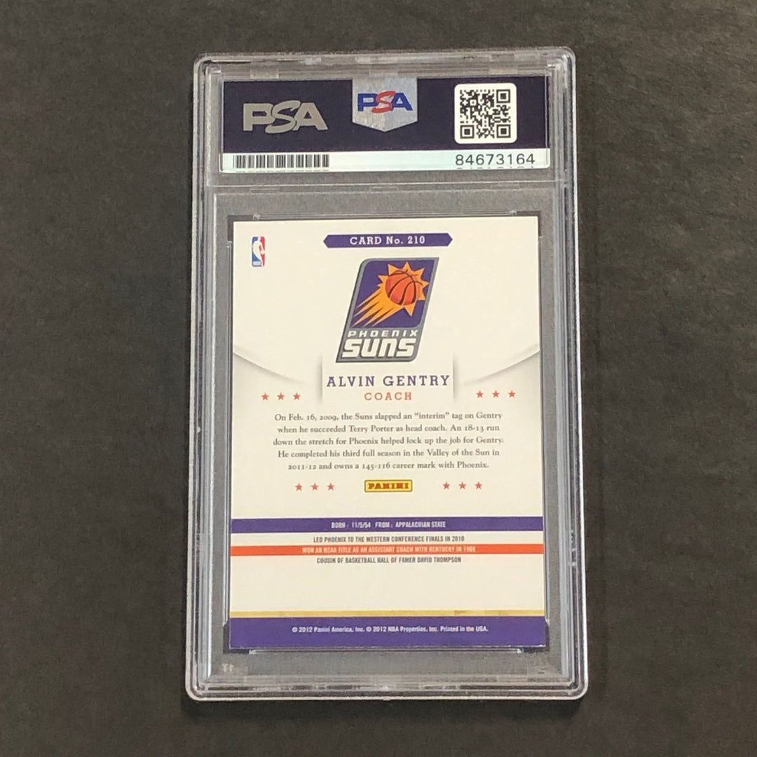 2012-13 NBA Hoops #210 Alvin Gentry Signed Card AUTO PSA Slabbed Suns