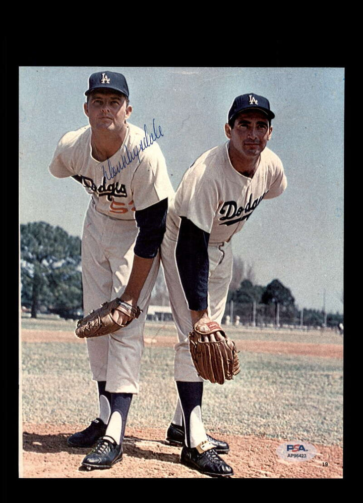 Don Drysdale PSA DNA Autograph 8x10 Photo Vintage Signed Dodgers