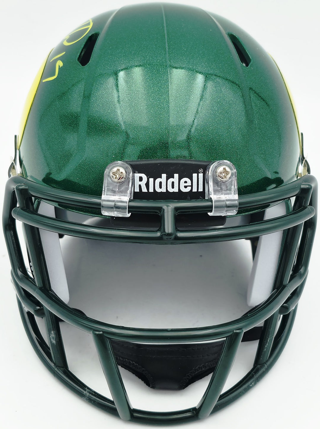 Tez Johnson Signed Oregon Ducks Green Speed Mini Helmet JSA Witness