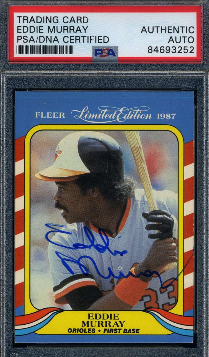 Eddie Murray PSA DNA Signed 1987 Fleer Limited Edition Autograph