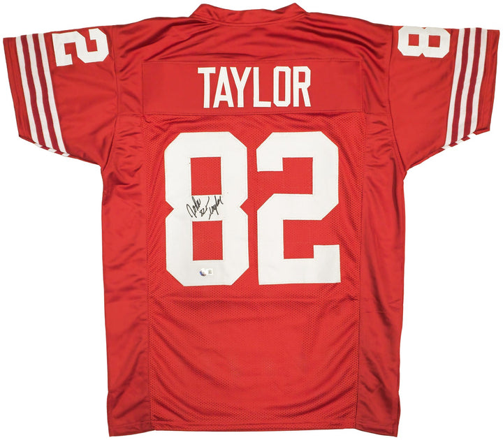 San Francisco 49ers John Taylor Autographed Signed Red Jersey Beckett Witness