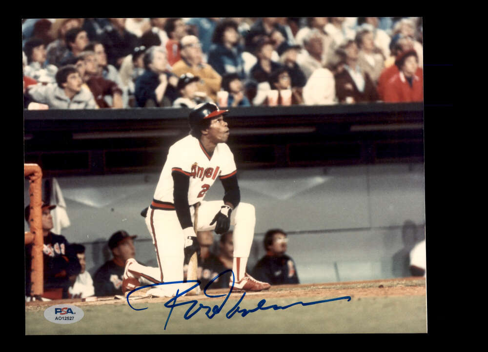 Rod Carew PSA DNA Signed 8x10 Photo Autograph Angels