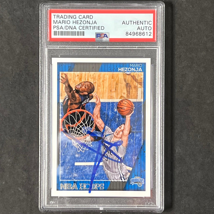 2016-17 NBA Hoops #76 Mario Hezonja Signed Card AUTO PSA/DNA Slabbed Magic