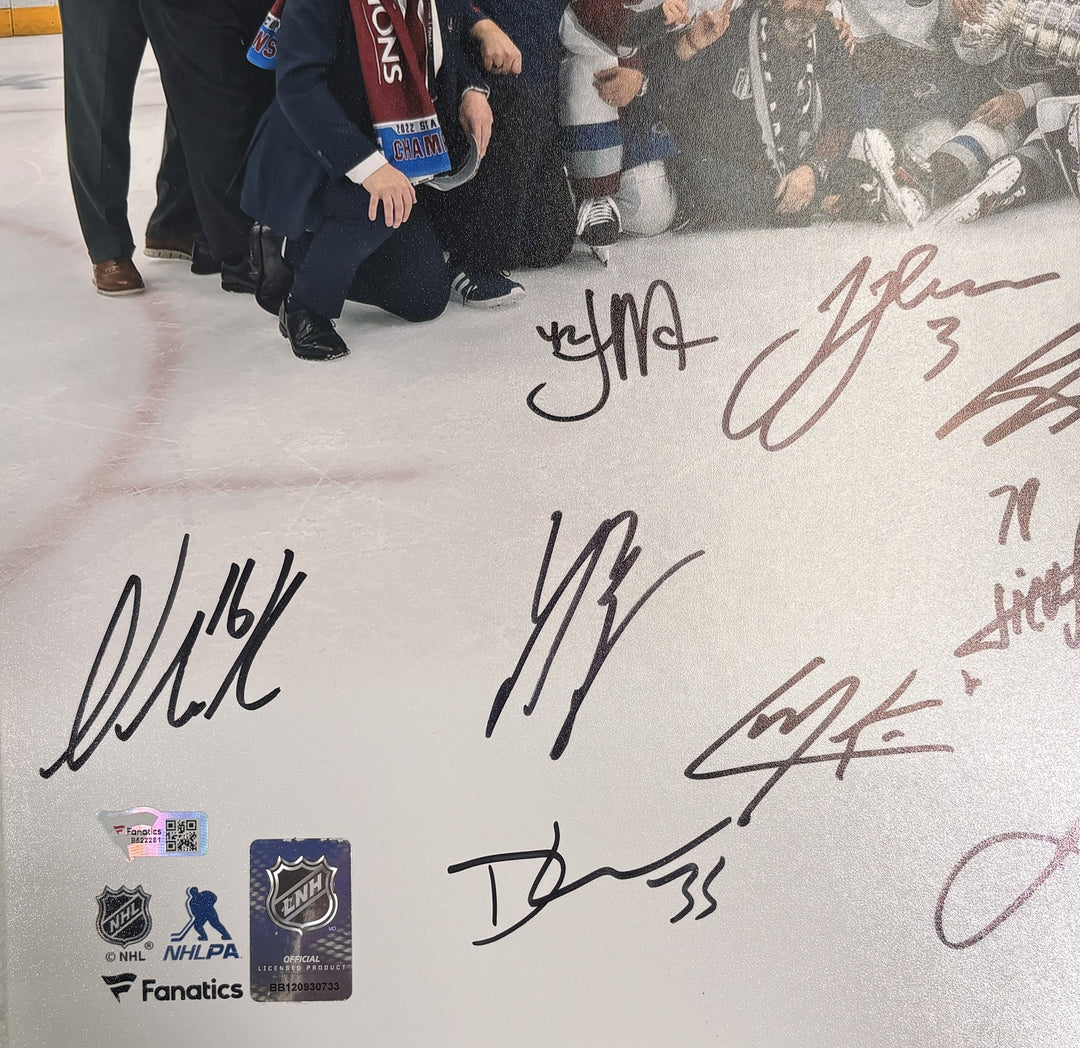 Colorado Avalanche 18 sigs Autographed 16x20 Photo SC Champs Fanatics 56603