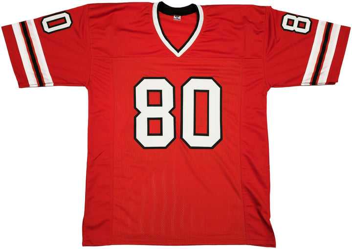 Atlanta Falcons Andre Rison Autographed Signed Red Jersey "84 TD" JSA