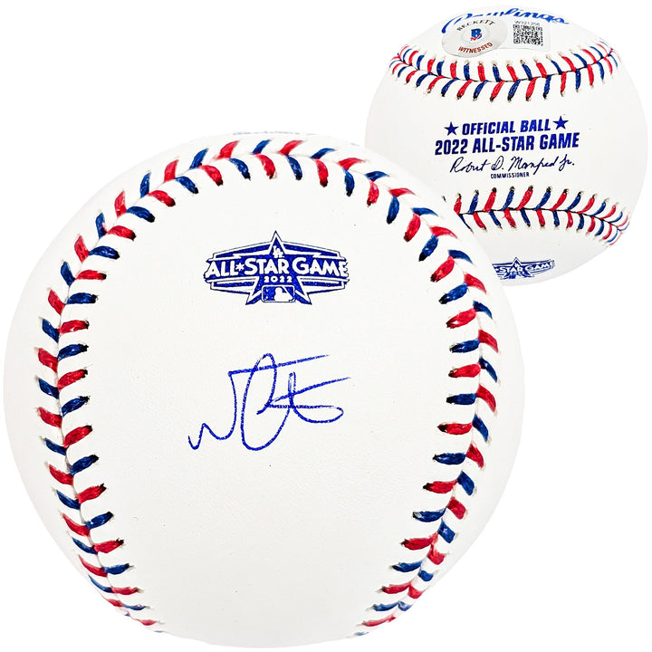 Nestor Cortes Auto Official 2022 AS Game Logo Baseball Brewers Yankees Beckett
