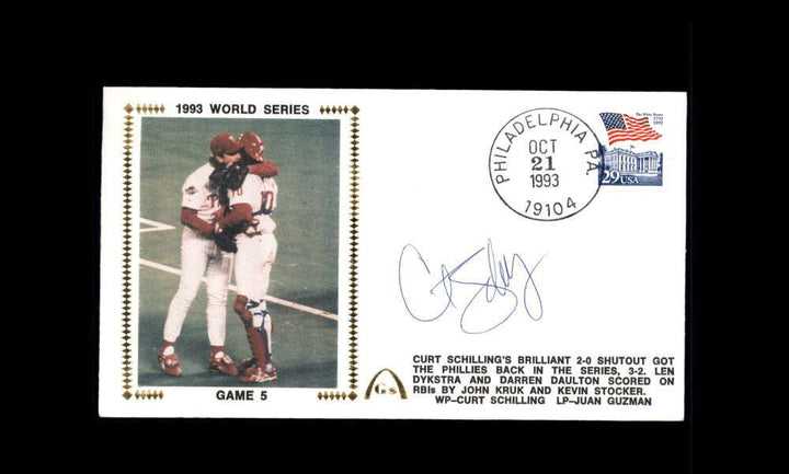 Curt Schilling PSA DNA Signed 1993 First Day Cover Cache FDC 1993 World Series