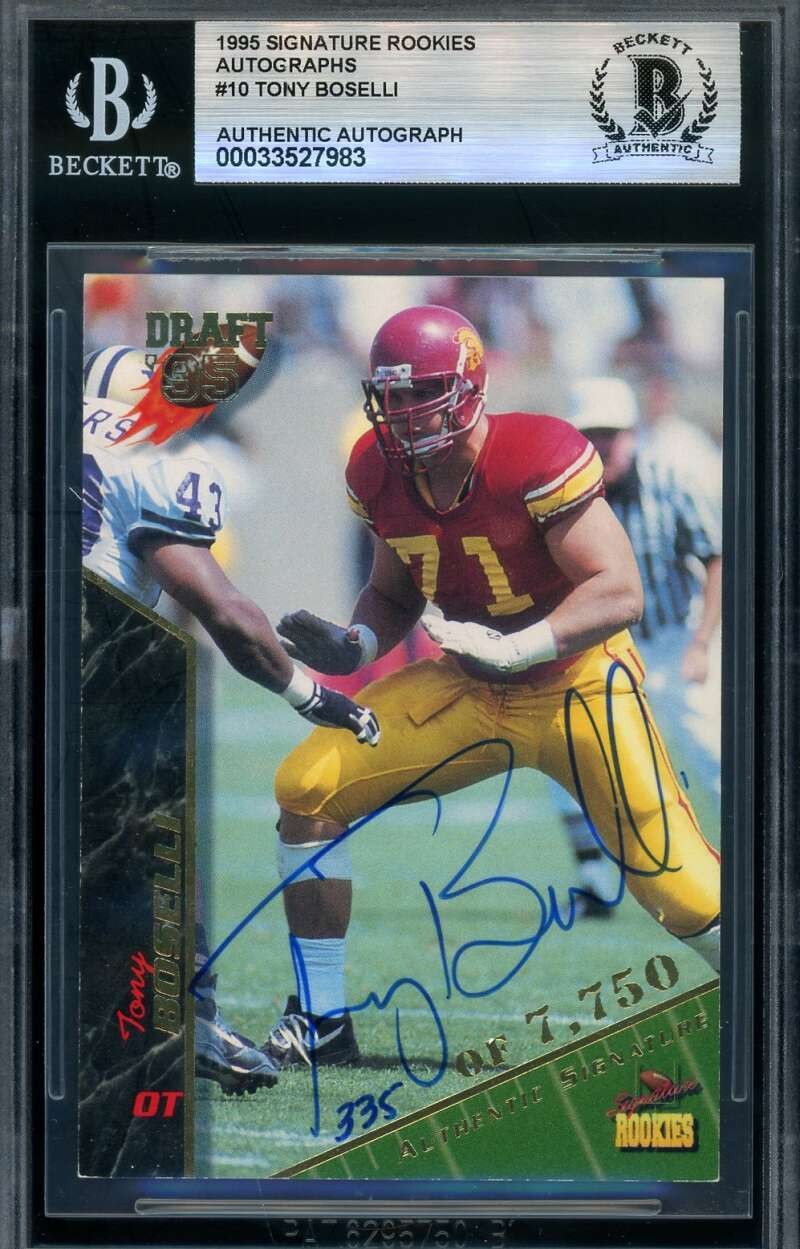 Tony Boselli Beckett BAS Signed 1995 Signature Rookies Autograph