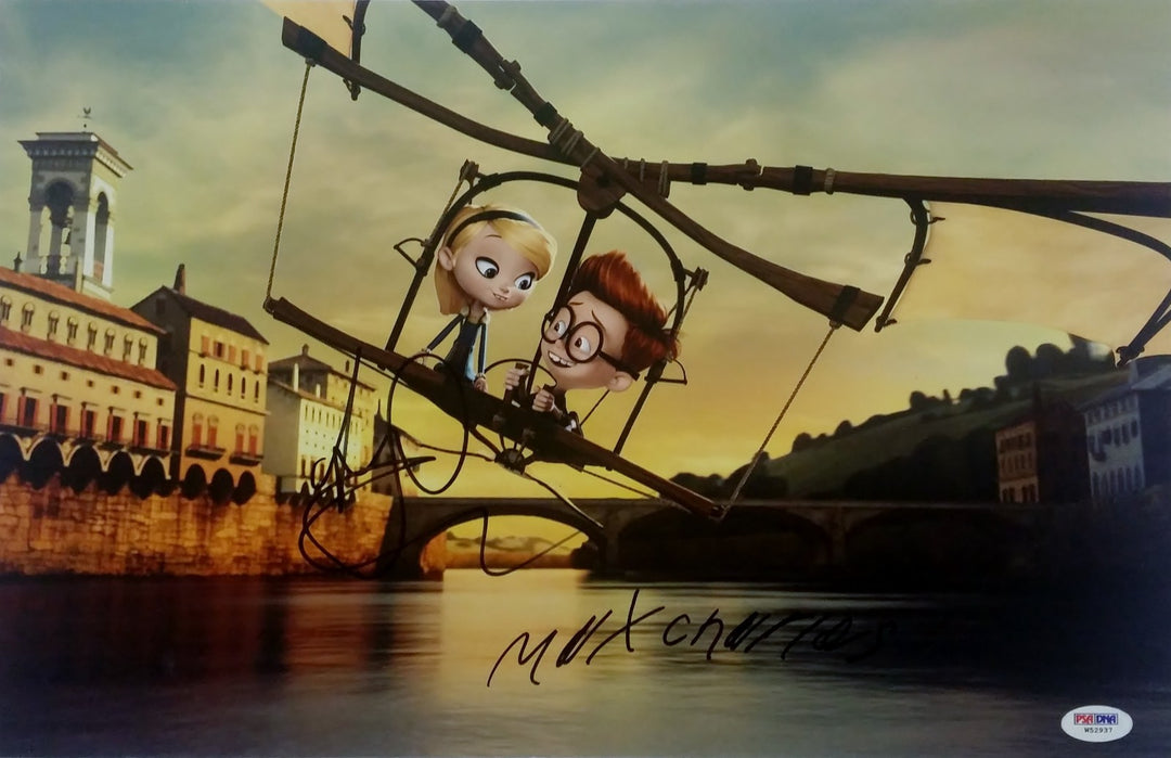 Ariel Winter & Max Charles Mr Peabody & Sherman dual Signed 11x17 Photo PSA Auto