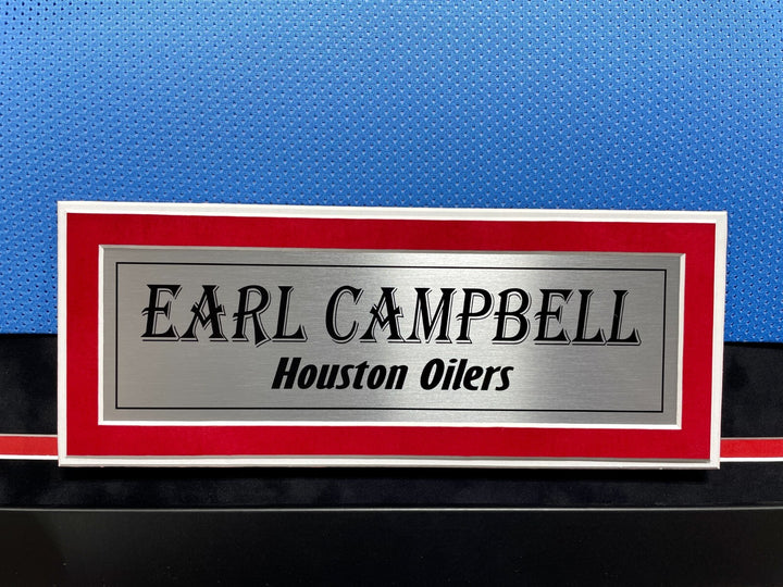 Earl Campbell Autographed Houston Oilers Jersey Framed BAS Signed Memorabilia