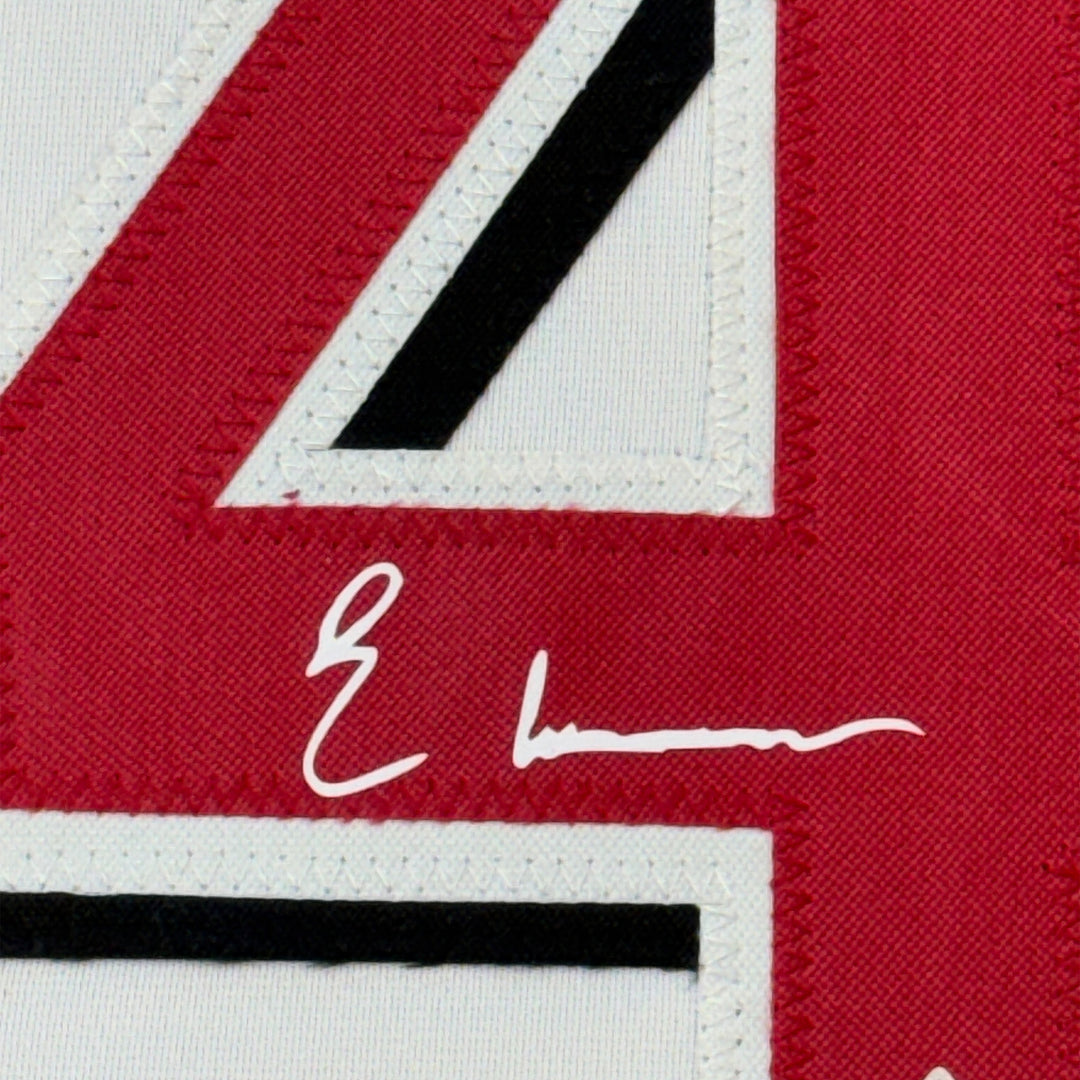 Framed Facsimile Autographed Elly De La Cruz 33x42 White Reprint Laser Jersey