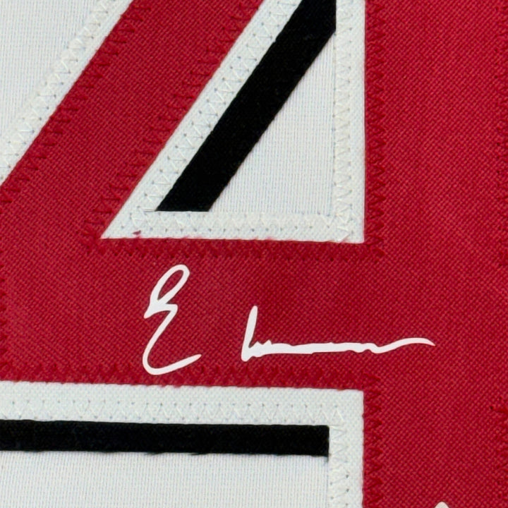 Framed Facsimile Autographed Elly De La Cruz 33x42 White Reprint Laser Jersey