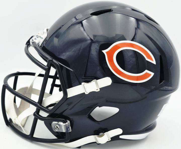 D'Andre Swift Signed Bears Blue Full Size Speed Replica Helmet Beckett Witness
