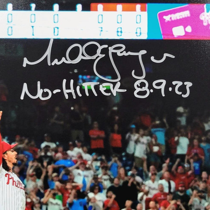 Michael Lorenzen signed "No Hitter 8-9-23" 11x14 Photo auto BAS Beckett Witness