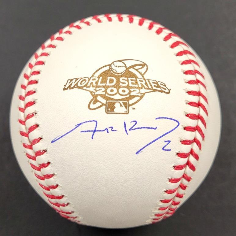 Adam Kennedy signed 2002 World Series Baseball Angels ~ BAS Beckett WIT Holo