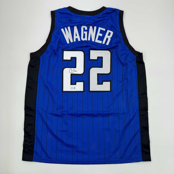 Autographed/Signed Franz Wagner Orlando Blue Jersey Beckett BAS COA