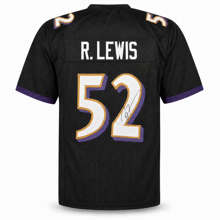 Baltimore Ravens Ray Lewis Signed Black Jersey JSA Witness