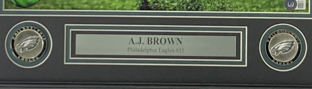 AJ Brown Signed Framed 16x20 Philadelphia Eagles Spotlight Photo BAS ITP
