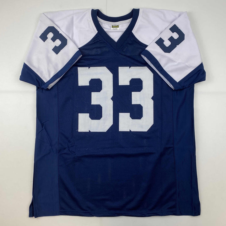 Facsimile Autographed Tony Dorsett Dallas TG Reprint Jersey Size Men's XL