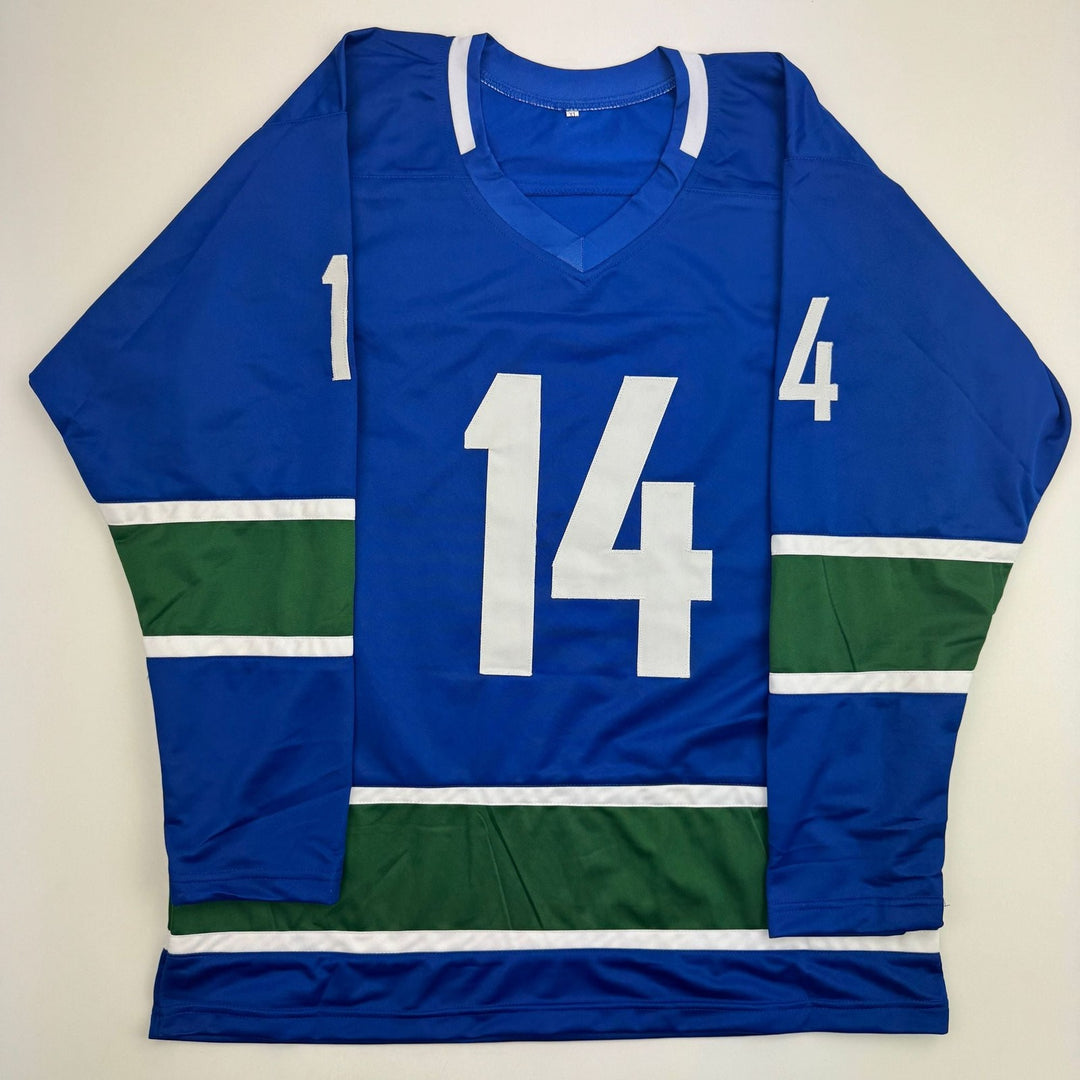 Autographed/Signed Alexandre Alex Burrows Vancouver Blue Jersey Beckett COA