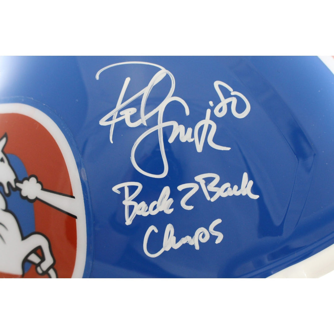 Ed McCaffrey Rod Smith Autographed Denver Broncos F/S 75-96 Helmet Beckett 56359