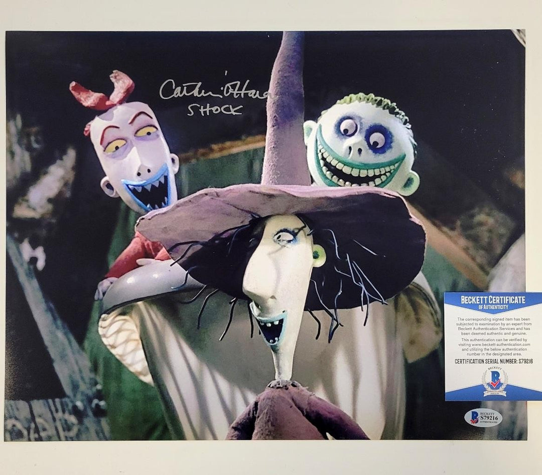 Catherine O'Hara signed "Shock" Nightmare Christmas 11x14 Photo BAS Beckett COA