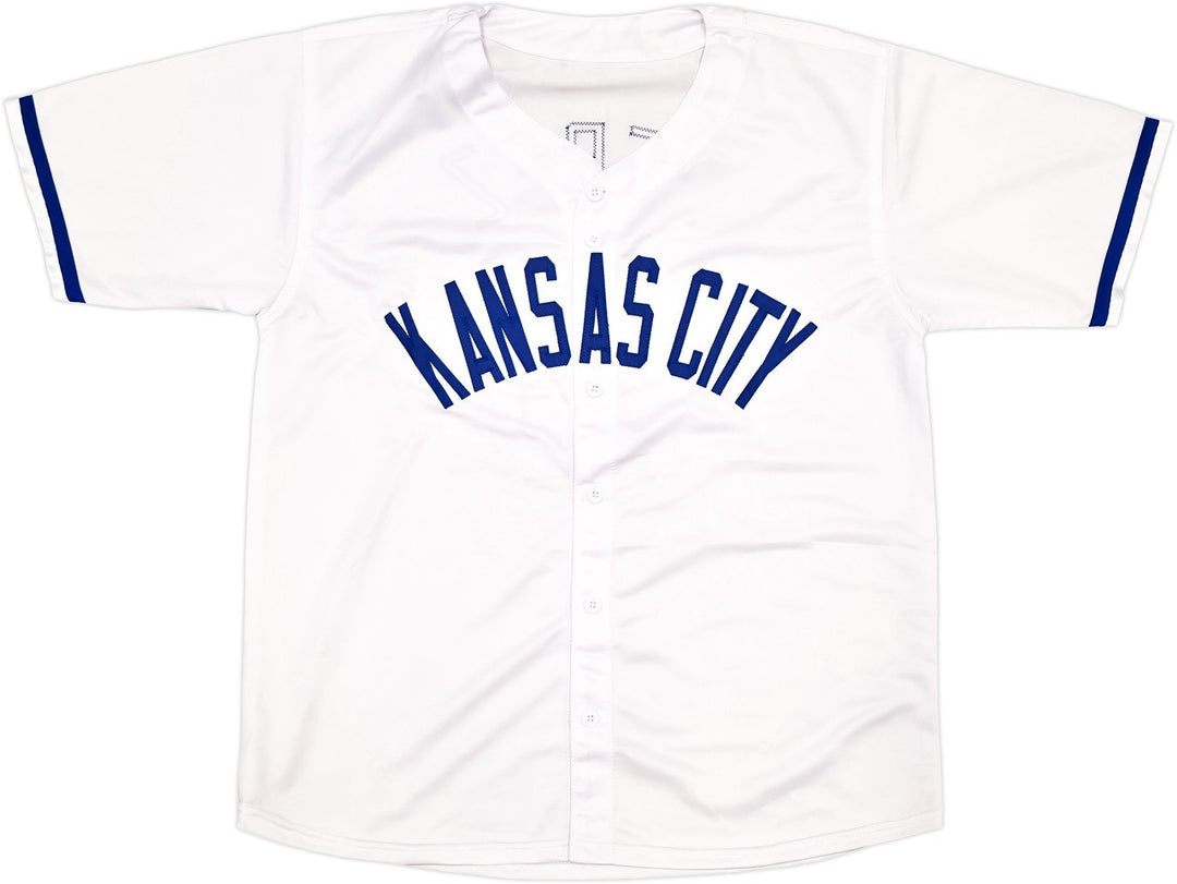 Kansas City Royals Salvador Perez Signed White Jersey Beckett BAS