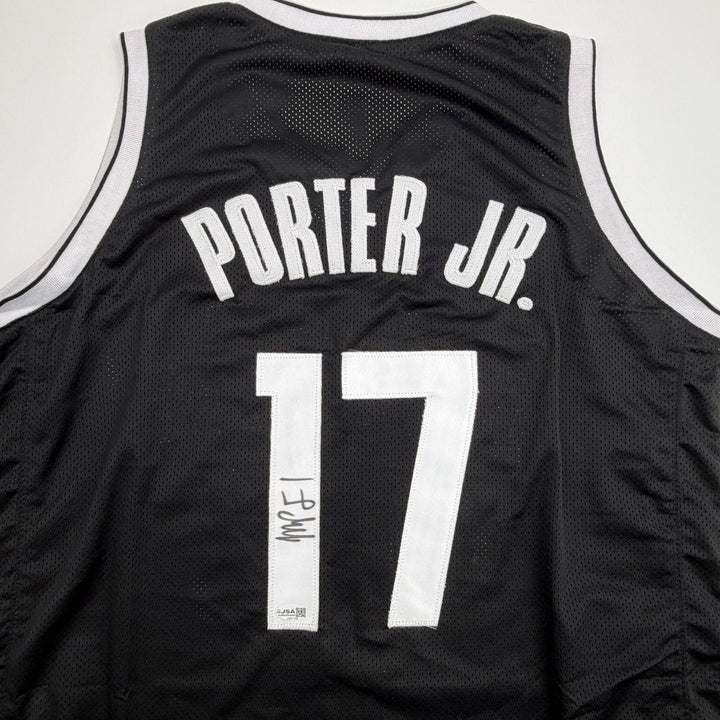 Autographed/Signed Michael Porter Jr Brooklyn Black Jersey JSA COA