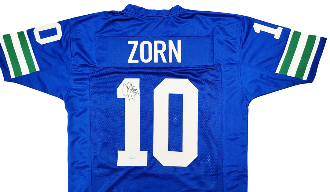 Seattle Seahawks Jim Zorn Autographed Signed Blue Jersey MCS Holo