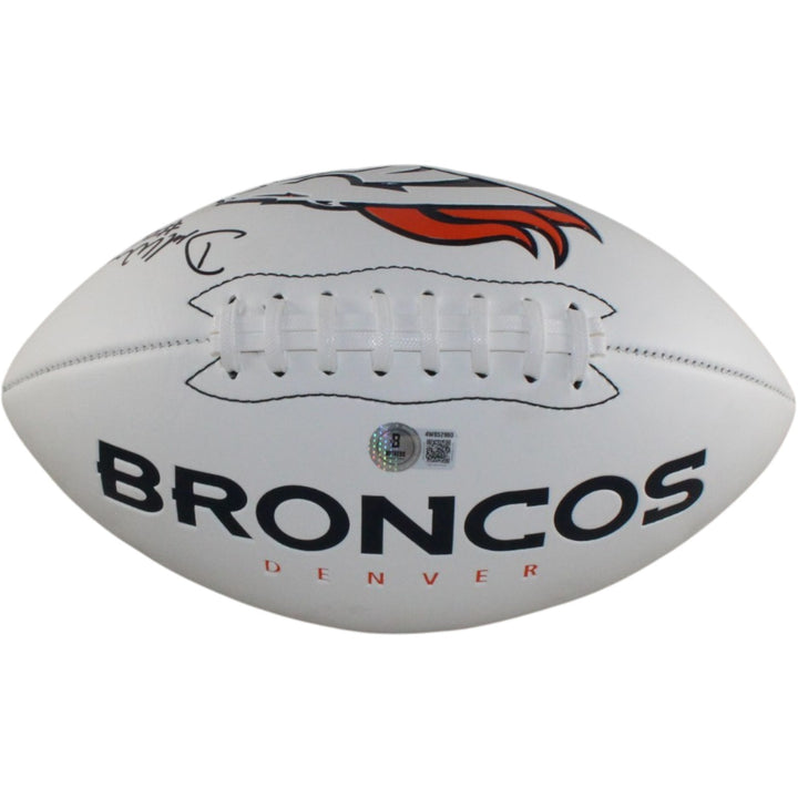 Demarcus Ware Autographed Denver Broncos Logo Football Beckett Witness 56376
